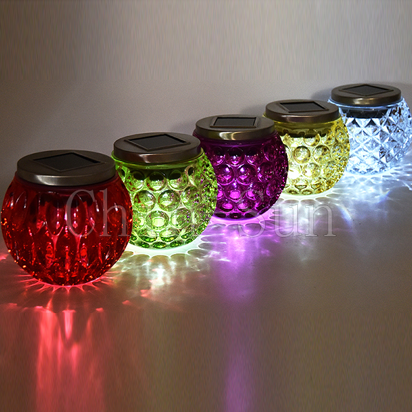 Crystal jar garden Glass ball solar lights