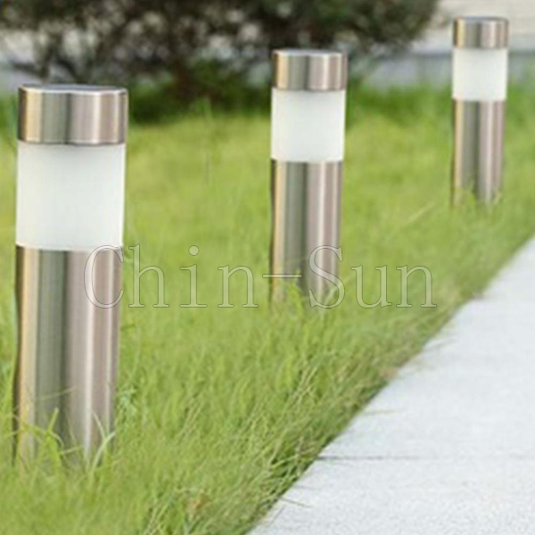  solar stainless steel bollard path light for garden 