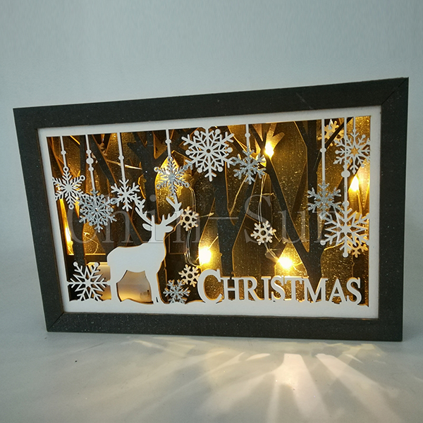 Christmas decorative wooden christmas light box/lamp box  