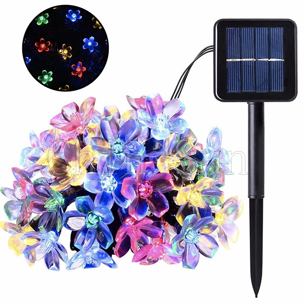  50LED  Fairy Cherry Flower Garden Solar String Lights 