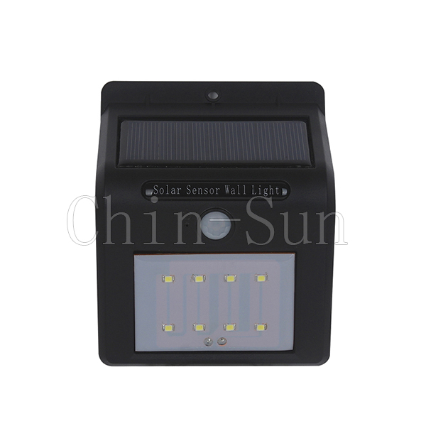 8LED Solar Panel Outdoor Led Solar Motion Sensor Lights Pir Wall Lamp 