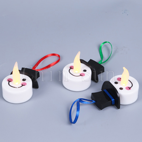 Cute Snowman Electronic LED Candle Light , Flameless Candle Light  